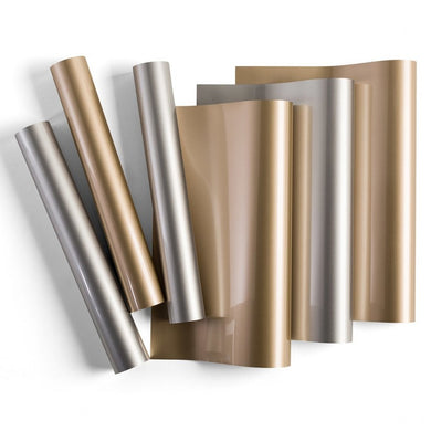 6 HOJAS DE VINIL IRON ON EVERYDAY METALLICS 12 X 12 PULGADAS