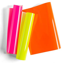 Cargar imagen en el visor de la galería, 3 HOJAS DE VINIL IRON ON EVERYDAY NEON GLOWSTICKS CRICUT