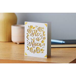 12 TARJETAS DE CARTULINA COLECCIÓN ORO HOLOGRAPHIC A2 CRICUT