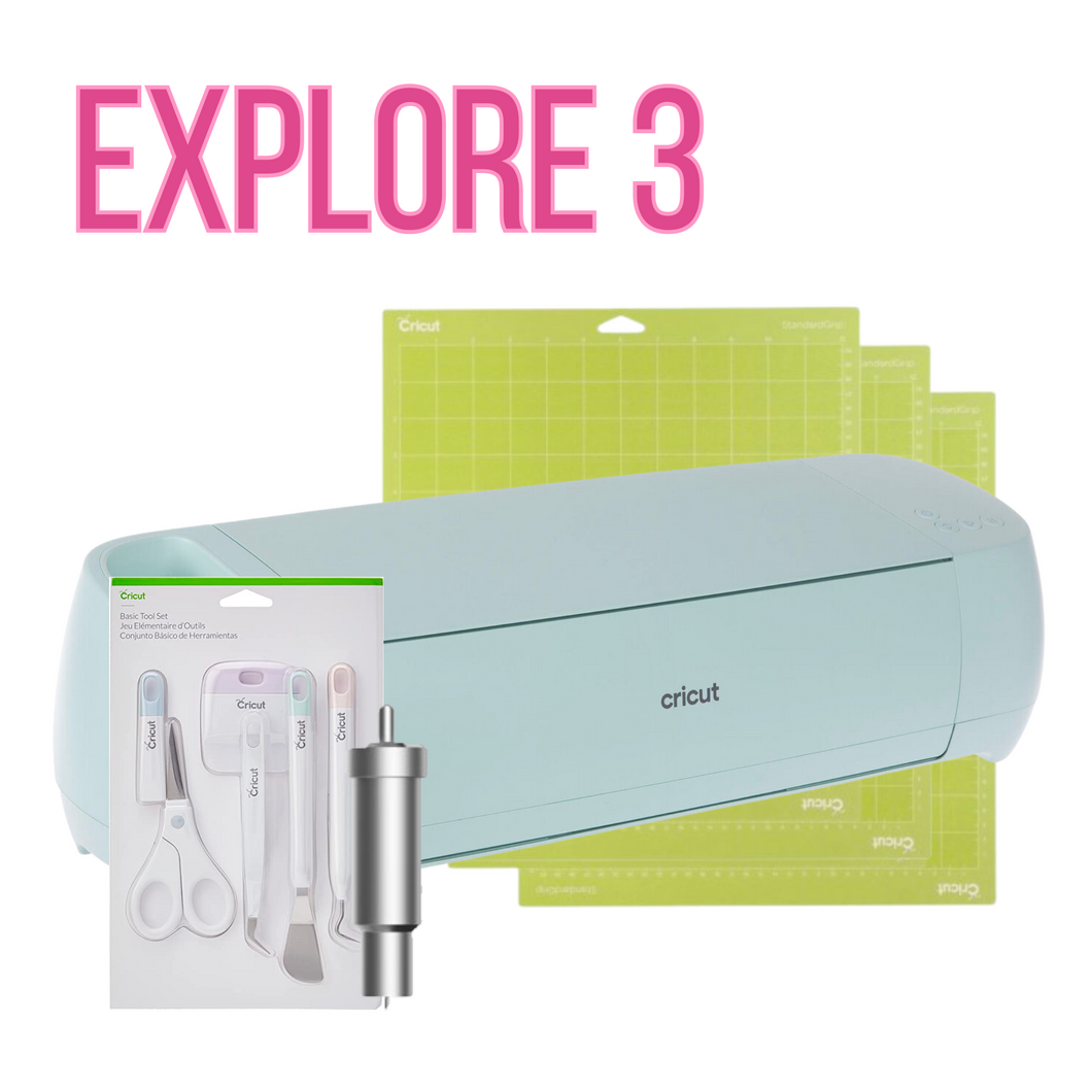 Paquete: Cricut Explore Air 3 + Herramiantas + 3 Hojas Transportadoras + Clase PRESENCIAL EN OFERTA/ 5473