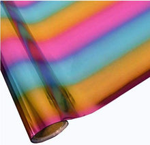 Cargar imagen en el visor de la galería, Papel Foil Holográficos Luminos Arco Iris Rosa Oro