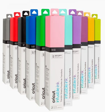 HOJAS DE TINTA INFUSIBLE CRICUT COLORES SÓLIDOS 12