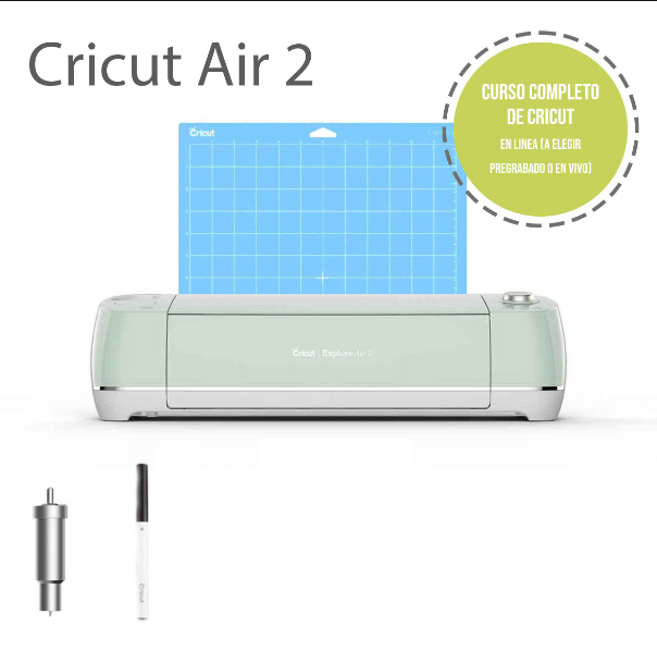 PAQUETE: Plotter de Corte Cricut Explore Air 2 Menta **Curso Completo en Linea** 8453