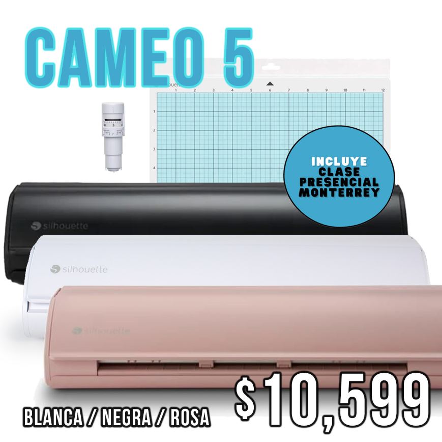 Silhouette Cameo 5 Blanca, Rosa o Negra + Curso Presencial/ 8453