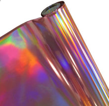 Cargar imagen en el visor de la galería, Papel Foil Holográficos Luminos Arco Iris Rosa Oro