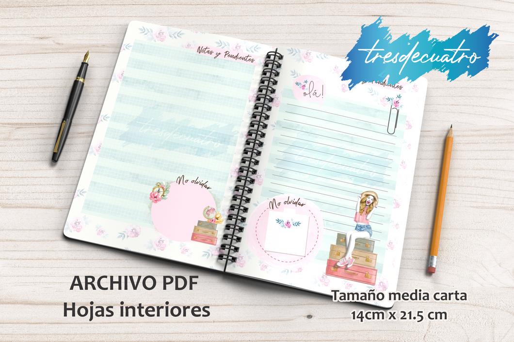 Archivo Digital para Libreta: Notas y Pendientes PDF Hojas