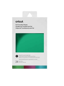 MUESTRARIO DE HOJAS DE TRANSFERENCIA CRICUT FOIL JEWEL 4X6" (24 PIEZAS)