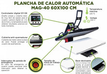 Cargar imagen en el visor de la galería, PLANCHA DE CALOR AUTOMÁTICA MAG-40 SUBLIMARTS 60 x 100 cm.