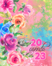 Cargar imagen en el visor de la galería, Archivo Digital de: Agenda Semanal 2023 Chicas Flores Medio Oficio 17 x 21.5 cm