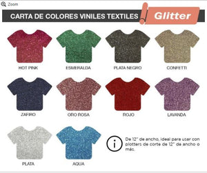 PIE DE VINIL TEXTIL SISER GLITTER 12"