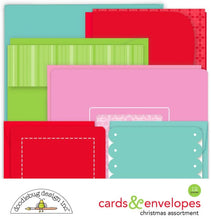 Cargar imagen en el visor de la galería, SURTIDO DE SOBRES 12 PIEZAS PARA SCRAPBOOK CHRISTMAS DOODLEBUG