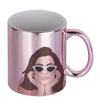 Cargar imagen en el visor de la galería, TAZA DE CERÁMICA ROSA METÁLICO DE 11OZ SUBLIMARTS