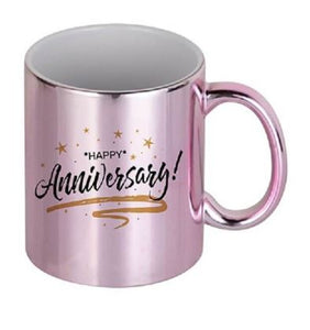 TAZA DE CERÁMICA ROSA METÁLICO DE 11OZ SUBLIMARTS