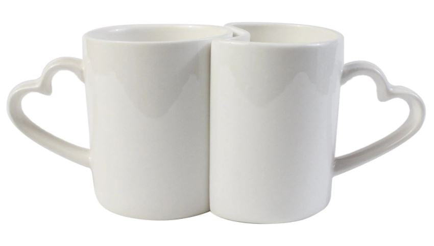 Tazas blancas pareja para decoración con sublimación